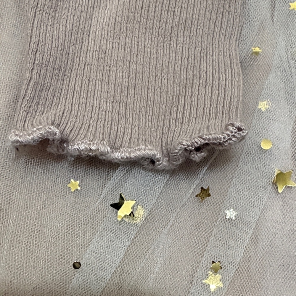 Pink and White Long Sleeve Dress with Star Accents - Picture 3 of 4